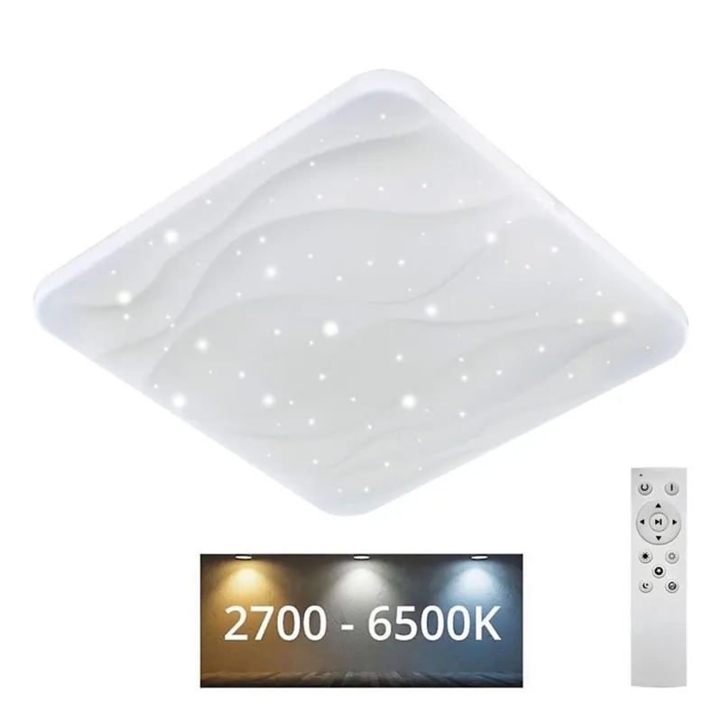 LED Stmívatelné stropní svítidlo NERIS LED/36W/230V 2700-6500K 43x43 cm + dálkové ovládání Hit Sezóny