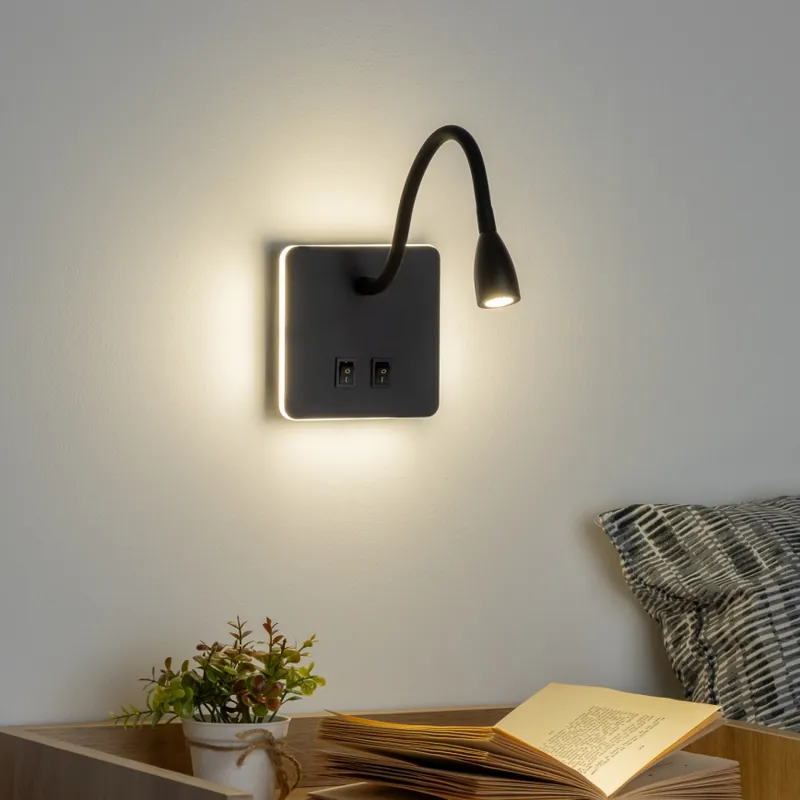 Brilagi - LED Flexibilní nástěnná lampa MAYA Double LED/4W/230V + LED/3W černá Nejprodávanější