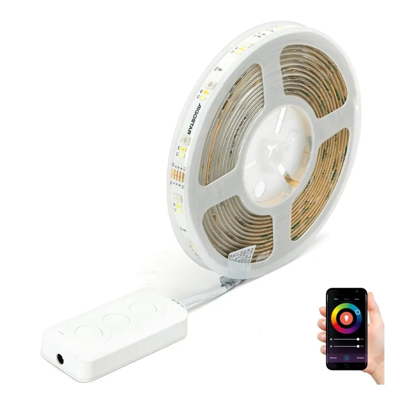 Aigostar - LED RGBW Stmívatelný pásek 5m MESH Smart LED/24W/230V 2700-6500K + dálkové ovládání Zlevněný