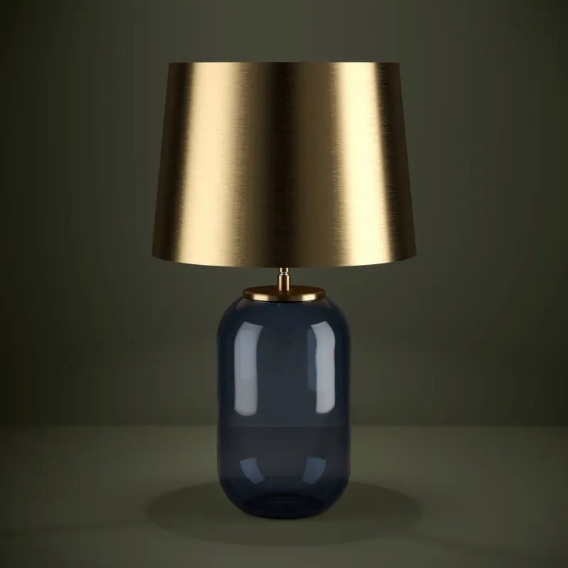 Eglo - Stolní lampa 1xE27/40W/230V zlatá/modrá Sezónní Sleva