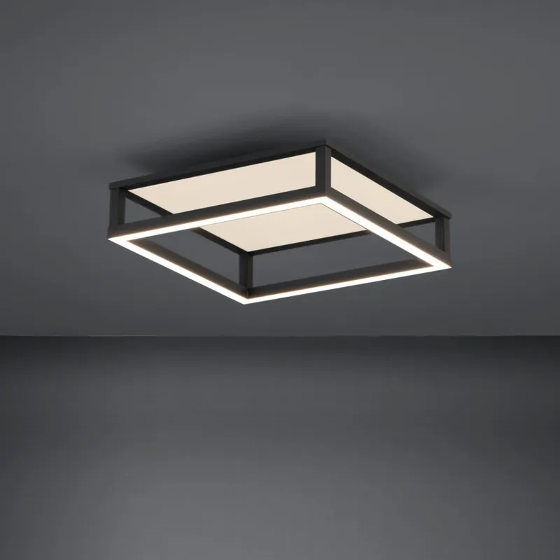 Akční Nabídka Eglo - LED Stmívatelné stropní svítidlo LED/29,4W/230V 2700-6500K černá + dálkové ovládání