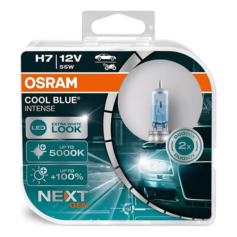 Akční Nabídka SADA 2x Autožárovka COOL BLUE H7 PX26d/55W/12V 5000K - Osram