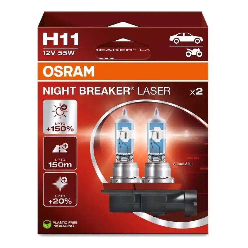 Cenový Hit SADA 2x Autožárovka NIGHT BREAKER H11 PGJ19-2/55W/12V - Osram
