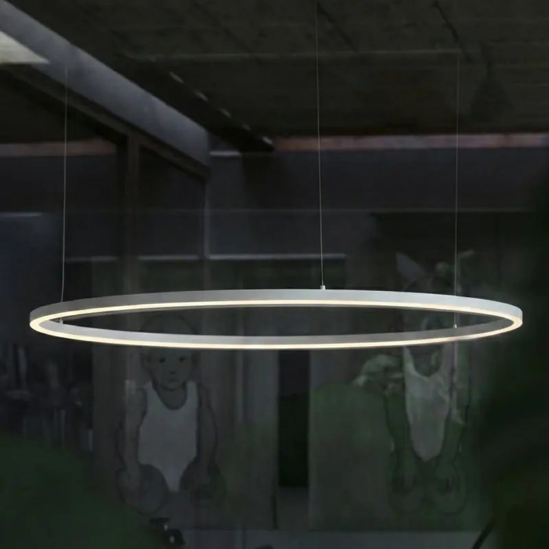 Ideal Lux - LED Lustr na lanku ORACLE SLIM LED/53W/230V 2700K CRI 90 pr. 90 cm bílá Víkendová Akce