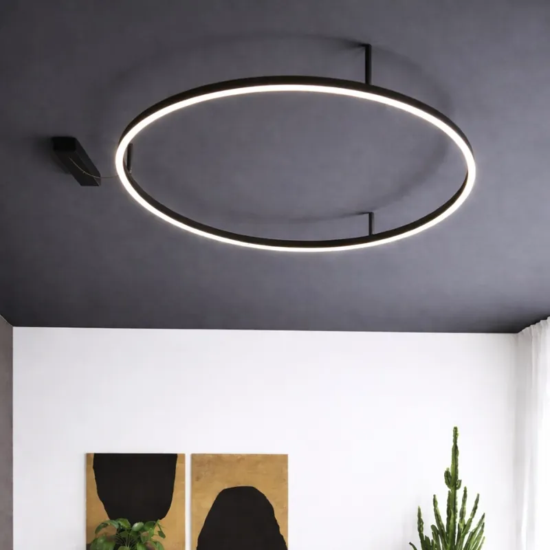 Levný Ideal Lux - LED Stropní svítidlo ORACLE SLIM LED/29W/230V 4000K CRI 90 pr. 50 cm černá