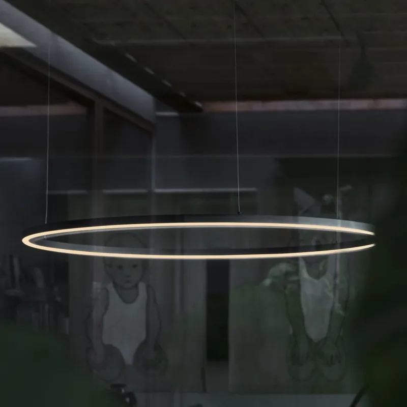 Ideal Lux - LED Lustr na lanku ORACLE SLIM LED/29W/230V 2700K CRI 90 pr. 50 cm černá Sleva