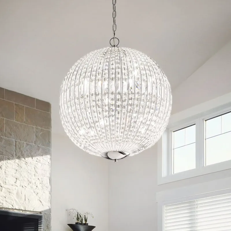 Cenová Bomba Ideal Lux - LED Křišťálový lustr na řetězu LUXOR 6xG9/3W/230V pr. 40 cm čirá