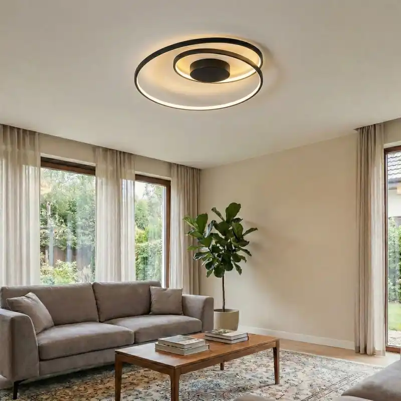 Aktuální Ideal Lux - LED Stmívatelné stropní svítidlo OZ LED/48W/230V pr. 60 cm CRI 90 černá