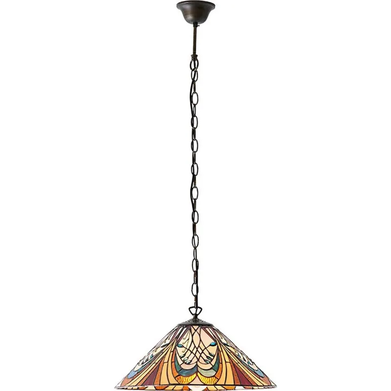 Omezená Nabídka Endon 64162 - Lustr na řetězu Tiffany HECTOR 1xE27/60W/230V pr. 40 cm