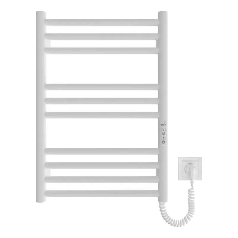 Koupelnový žebříkový radiátor HF GREENWICH 100W/230V 57x43 cm bílá kulatý Nejlepší Cena