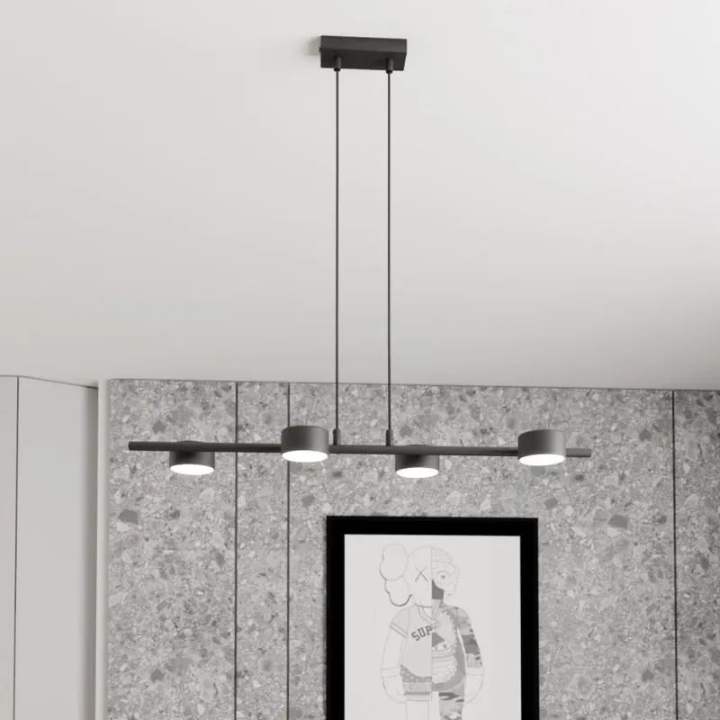 Lustr na lanku SORA 4xGX53/12W/230V černá Rychlé Dodání