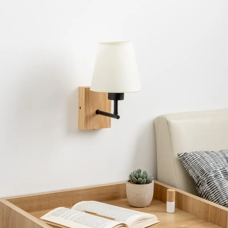 Brilagi - Nástěnná lampa NUBILA WOOD 1xE27/25W/230V dub/krémová Ověřený