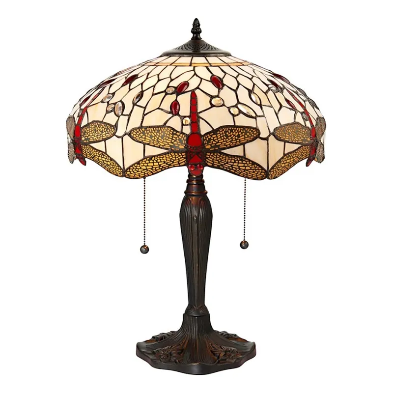 Endon 64085 - Stolní lampa Tiffany DRAGONFLY 2xE27/60W/230V pr. 41 cm Jen Po Omezenou Doba