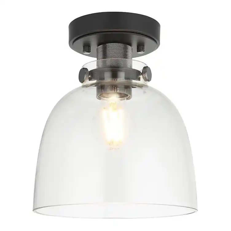 Značkový Endon 99106 - Stropní svítidlo URBAN 1xE27/10W/230V černá/čirá