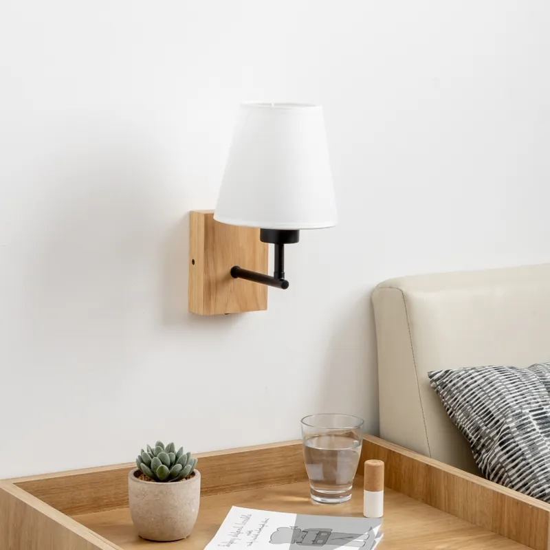 Aktuální Brilagi - Nástěnná lampa NUBILA WOOD 1xE27/25W/230V dub/bílá