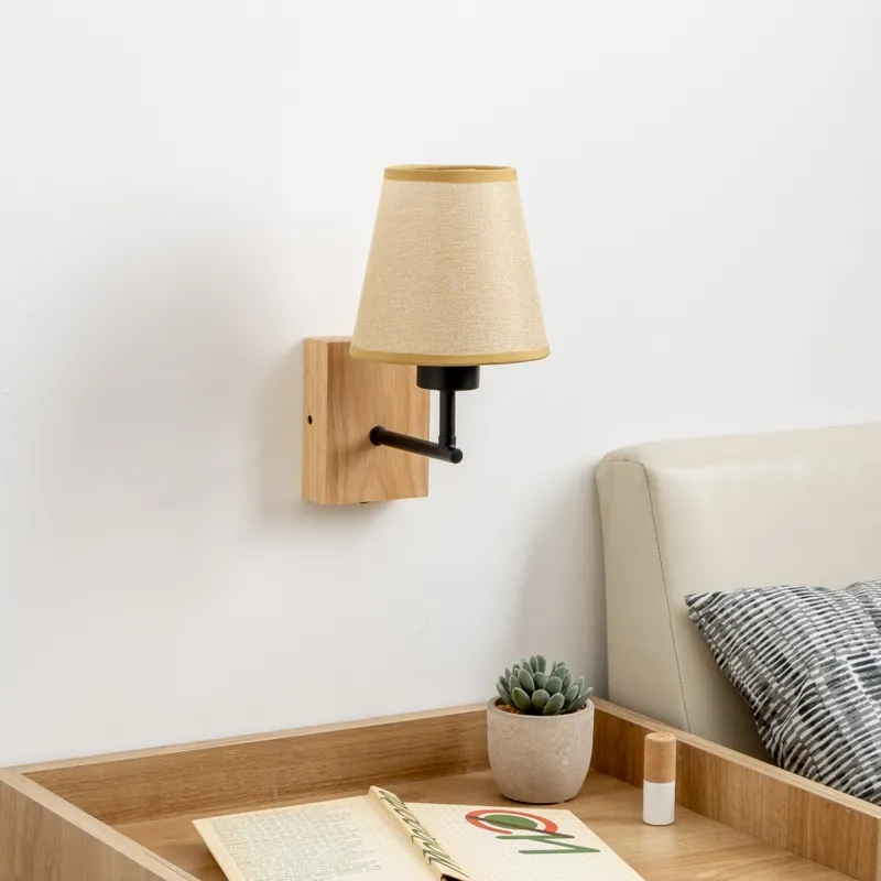 Brilagi - Nástěnná lampa NUBILA WOOD 1xE27/25W/230V dub/světle hnědá Poslední Šance
