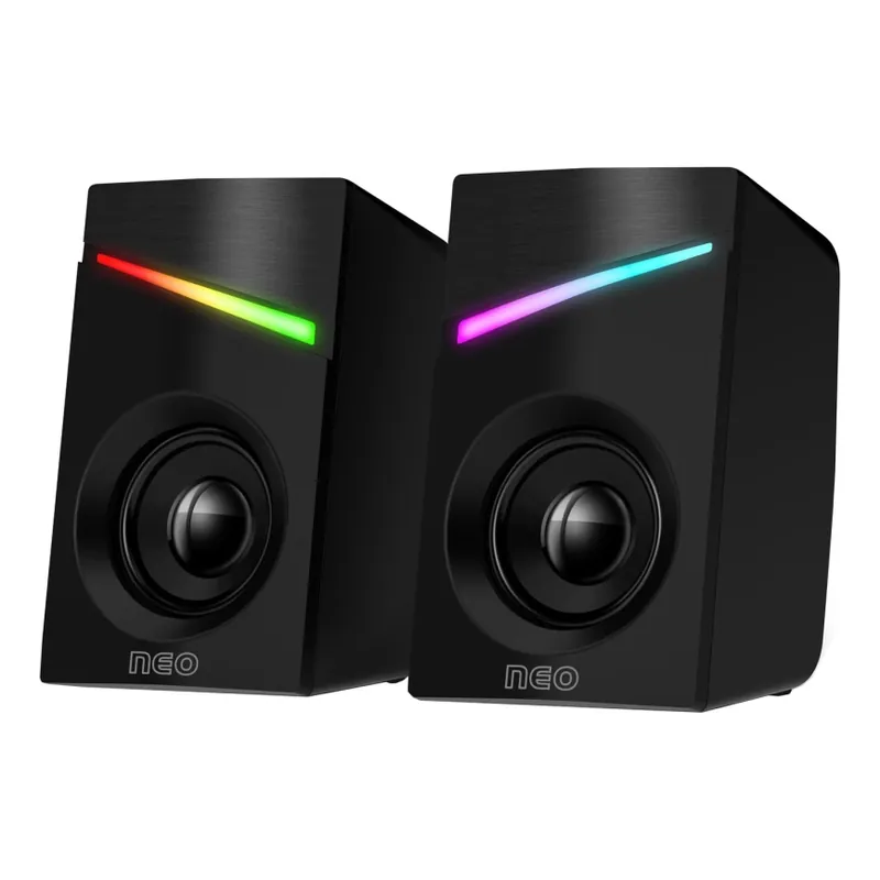 CONNECT IT CSP-1100-BK - SADA 2x LED RGB Herní reproduktor 6W/5V černá Akční Cena