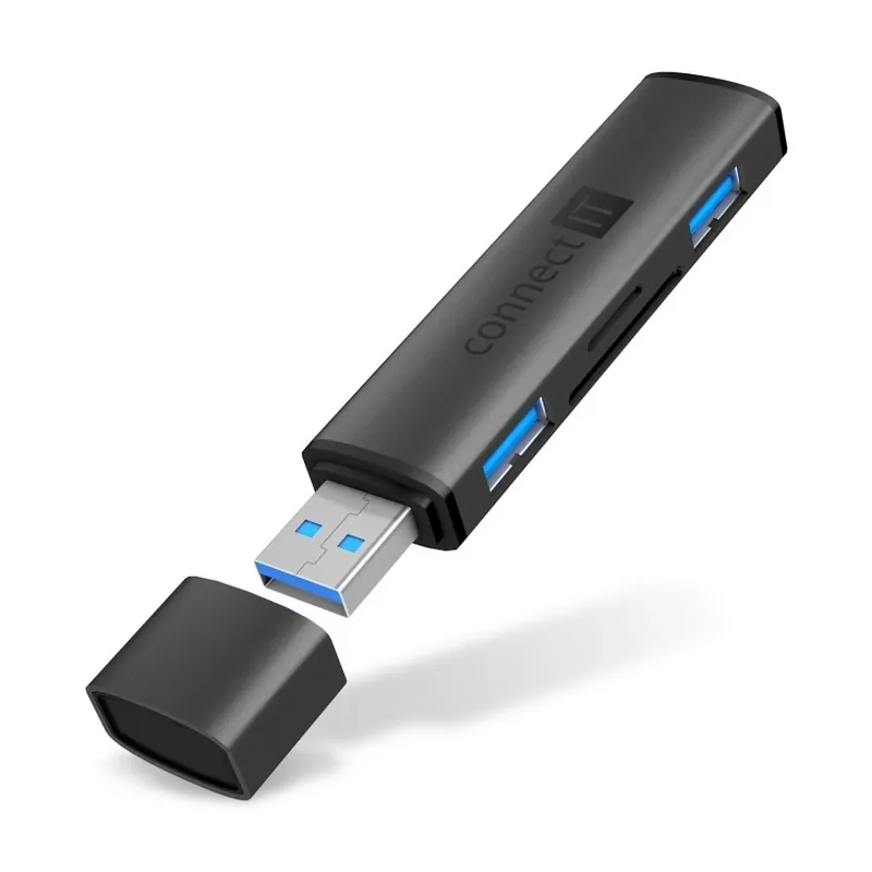 Sleva CONNECT IT CHU-4060-AN - USB-A hub se čtečkou paměťových karet 4v1