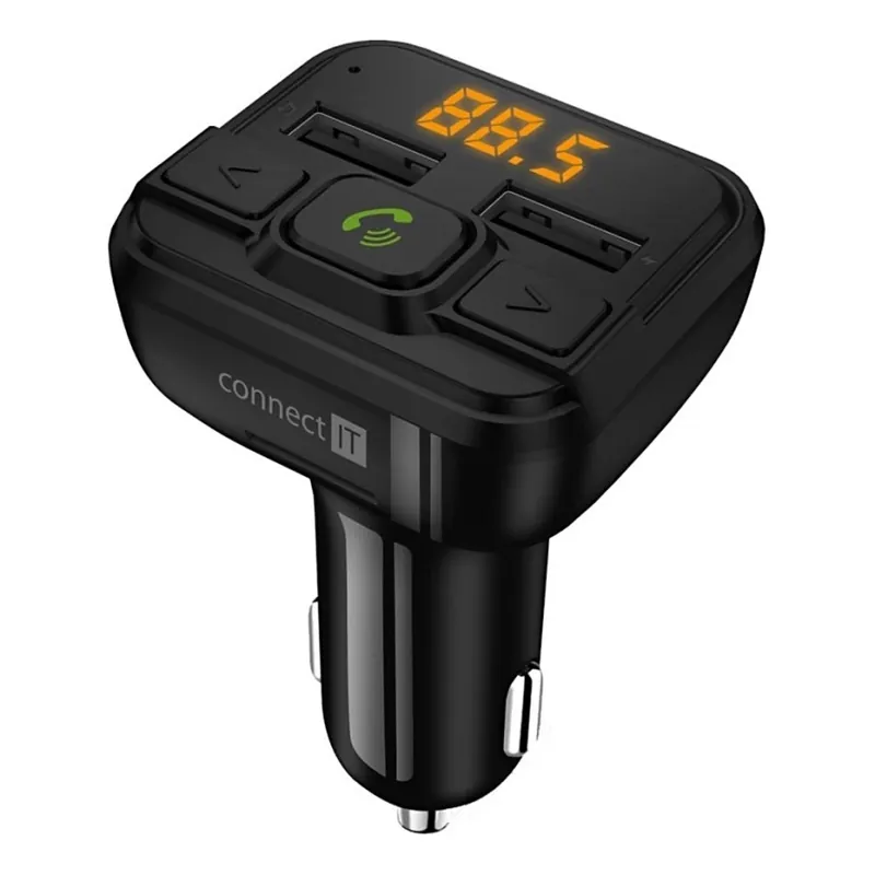 Autentický CONNECT IT CCC-8600-BK - FM vysílač do auta s funkcí handsfree černá