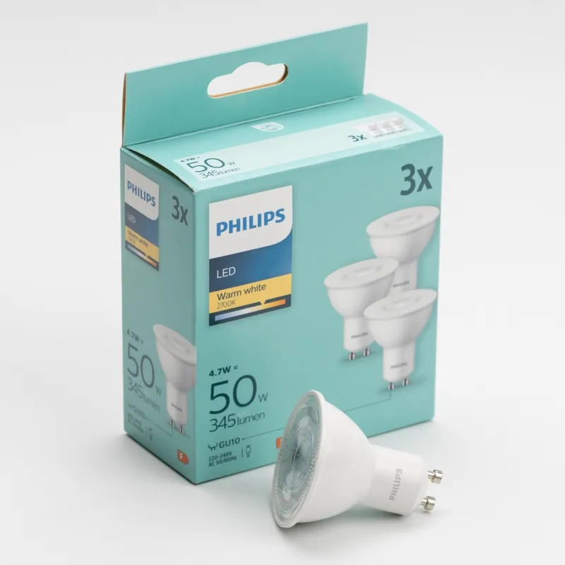 SADA 3x LED Žárovka Philips GU10/4,7W/230V 2700K Víkendová Akce