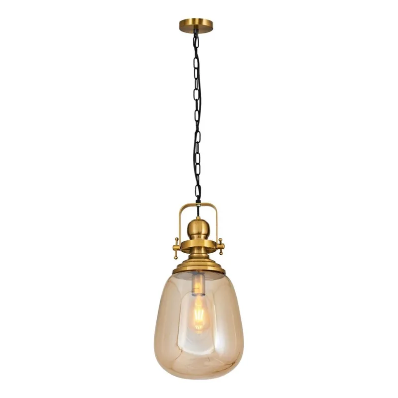 Výprodej Lustr na řetězu BOTTLE 1xE27/40W/230V zlatá