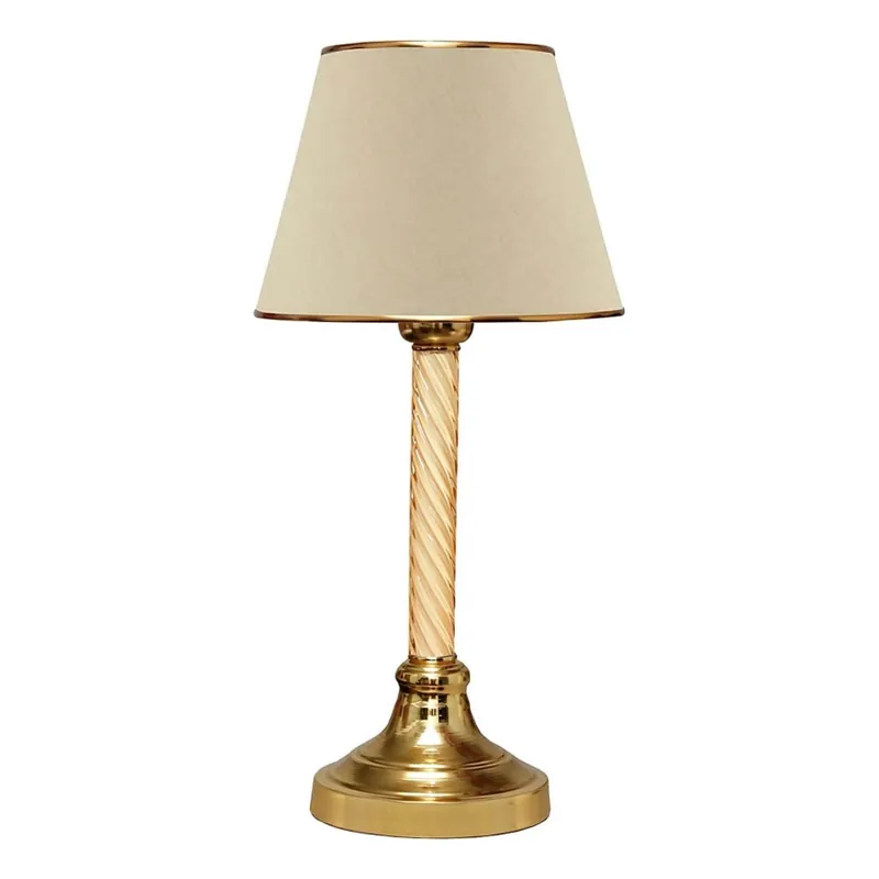 Výprodej Stolní lampa AYD 1xE27/40W/230V béžová/zlatá