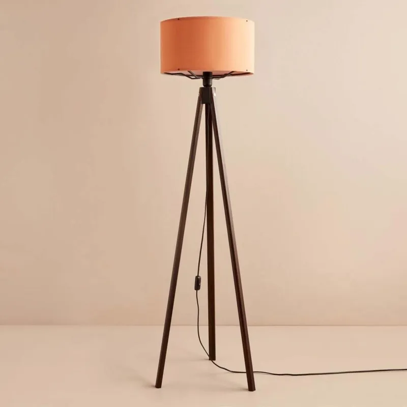 Stojací lampa AYD 1xE27/40W/230V hnědá/oranžová Akce