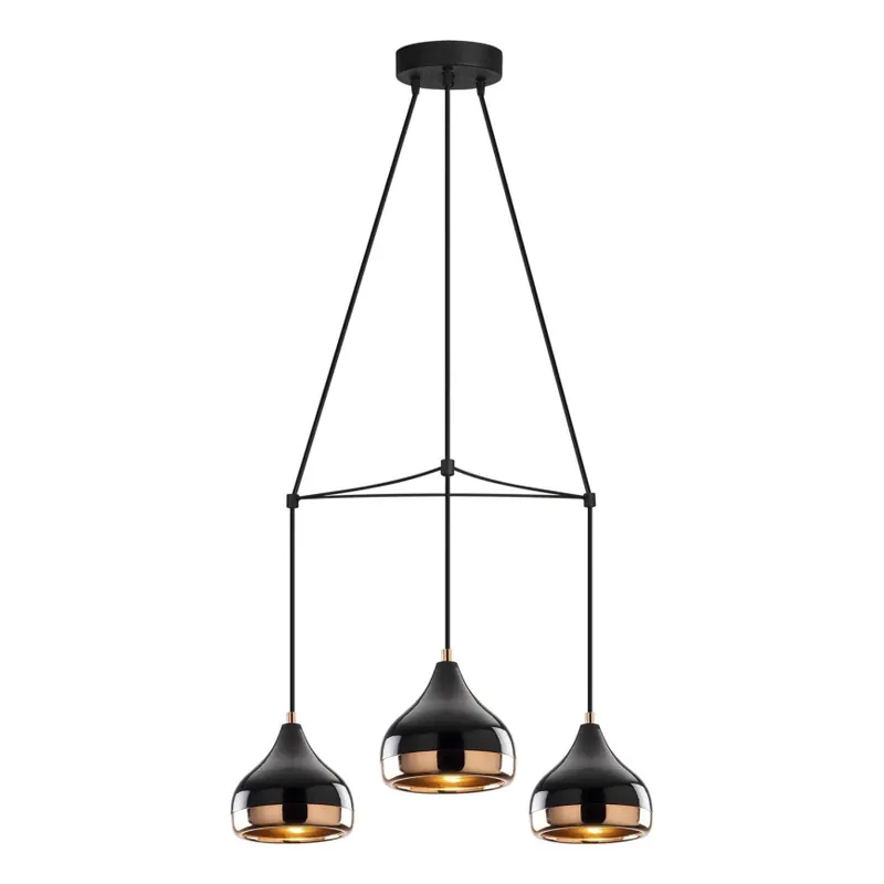 Nakupujte Hned Lustr na lanku YILDO 3xE27/40W/230V černá/měděná