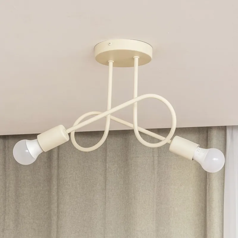 Akce Přisazený lustr OXFORD 2xE27/15W/230V krémová