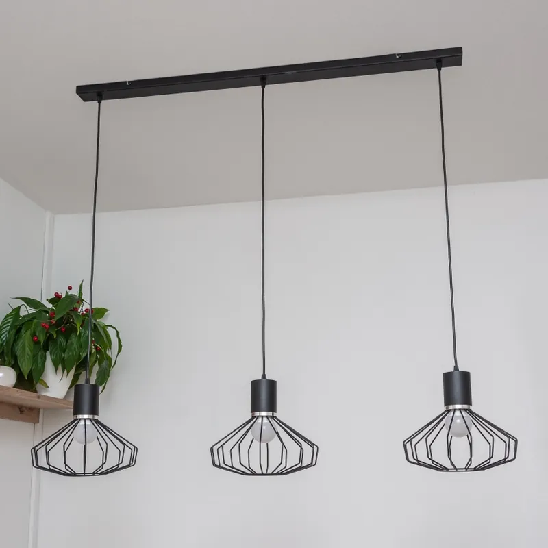 Lustr na lanku SOLANO 3xE27/15W/230V černá/lesklý chrom Pouze Dnes