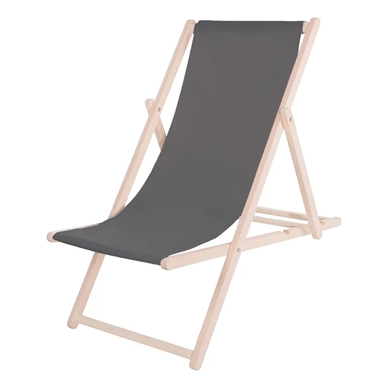 Must-Have Zahradní lehátko antracit/buk