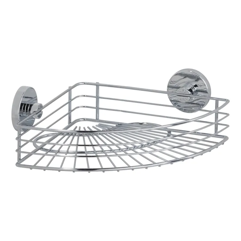Horká Nabídka WENKO 20887100-Polička VACUUM-LOC RUND STAH 31x22,5 cm lesk. chrom