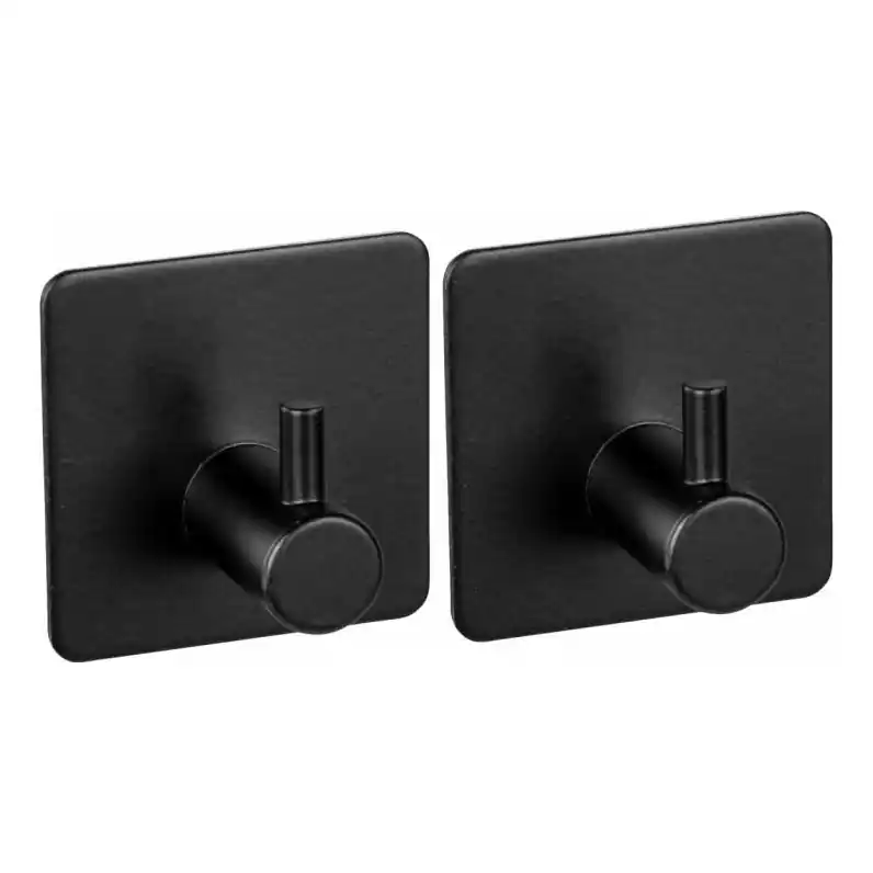 WENKO 55009100-Háček BLACK OUTDOOR KITCHEN 4,5x4,5 cm nerez/černá Autentický