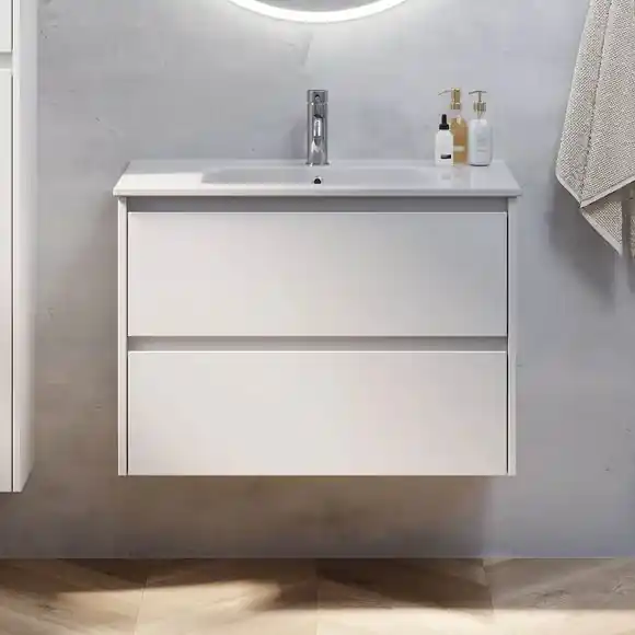 Koupelnová skříňka s umyvadlem MOLDE 80x55x46 cm bílá Nejlepší Volba