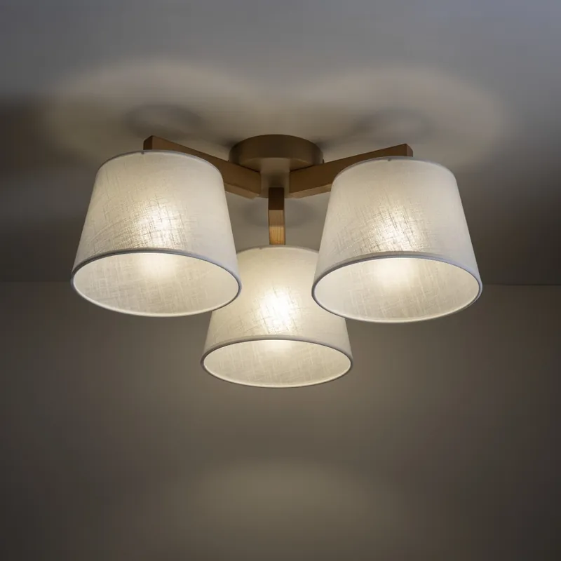 Finální Výprodej Brilagi - Přisazený lustr LATTE SABIA 3xE27/15W/230V borovice/bílá
