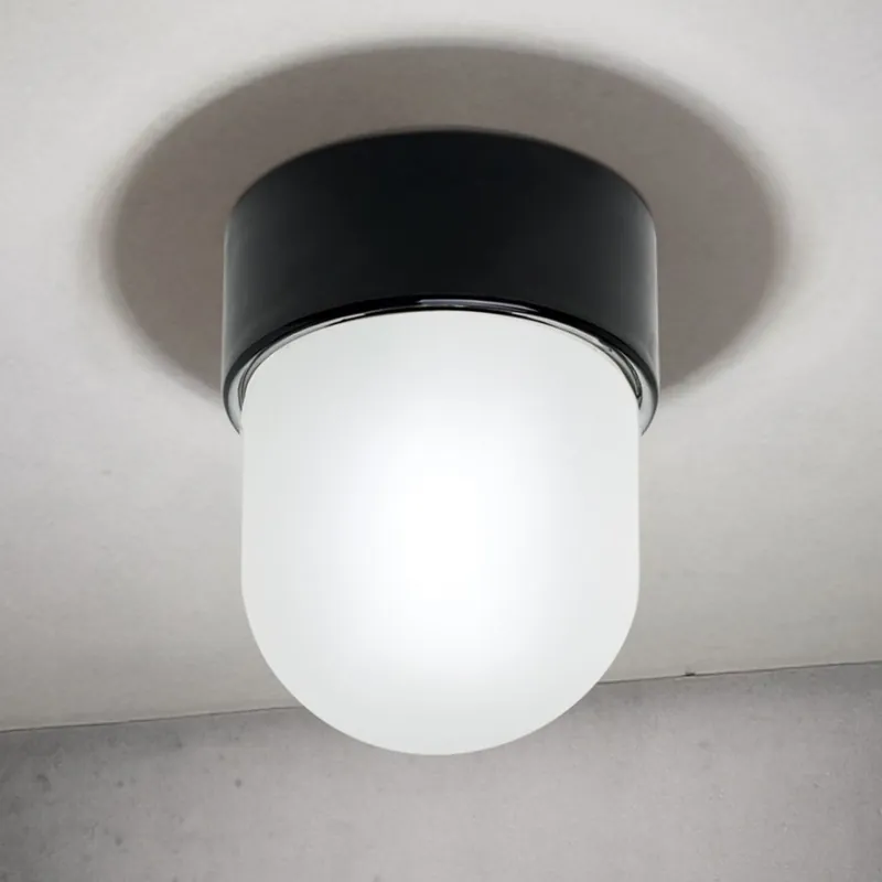 Stropní svítidlo OSTIA 1xE27/40W/230V pr. 9,8 cm černá Nejlepší Volba