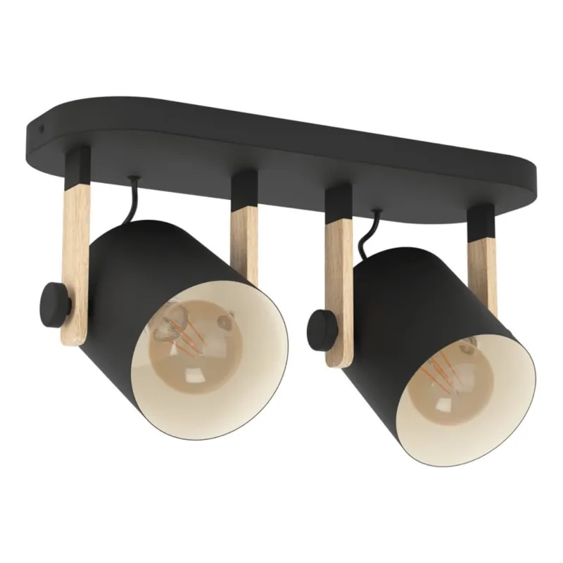 Pouze Dnes Eglo 43557 - Bodové svítidlo HORNWOOD 2xE27/28W/230V černá