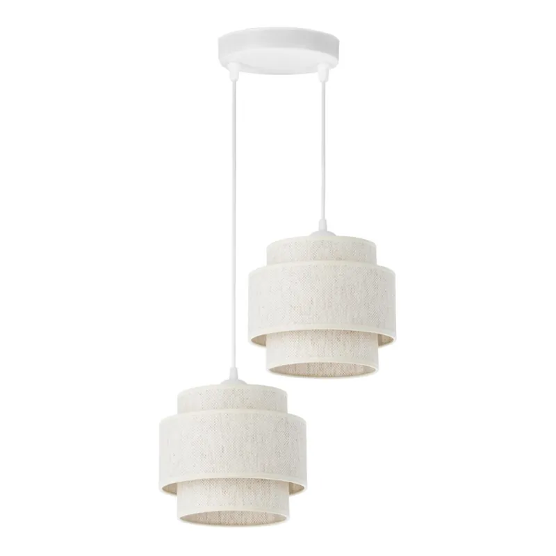 Lustr na lanku BOHO 2xE27/60W/230V bílá Originální