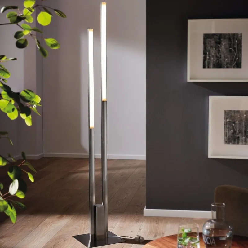 Originální Eglo 55972 - LED RGBW Stmívatelná stojací lampa FRAIOLI-C LED/34W/230V 2700-6500K matný chrom + dálkové ovládání
