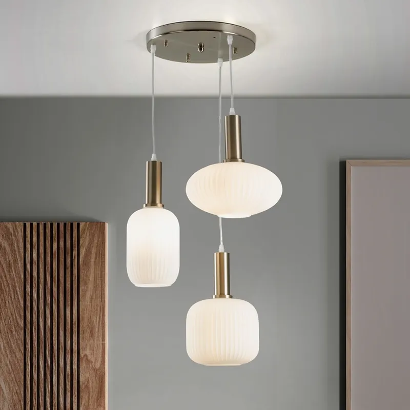Aktuální ONLI - Lustr na lanku DOROTY 3xE27/15W/230V bílá/lesklý chrom