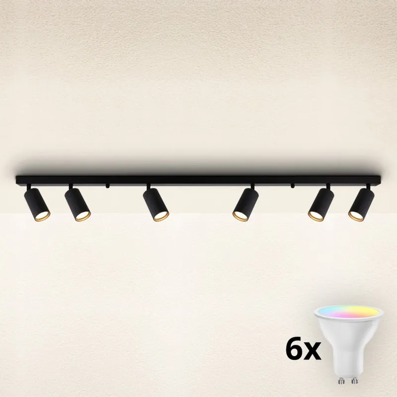 Tovární Cena Brilagi - LED RGBW Stmívatelné bodové svítidlo SELE MODERN 6xGU10/6,5W/230V 2700-6500K Wi-Fi černá