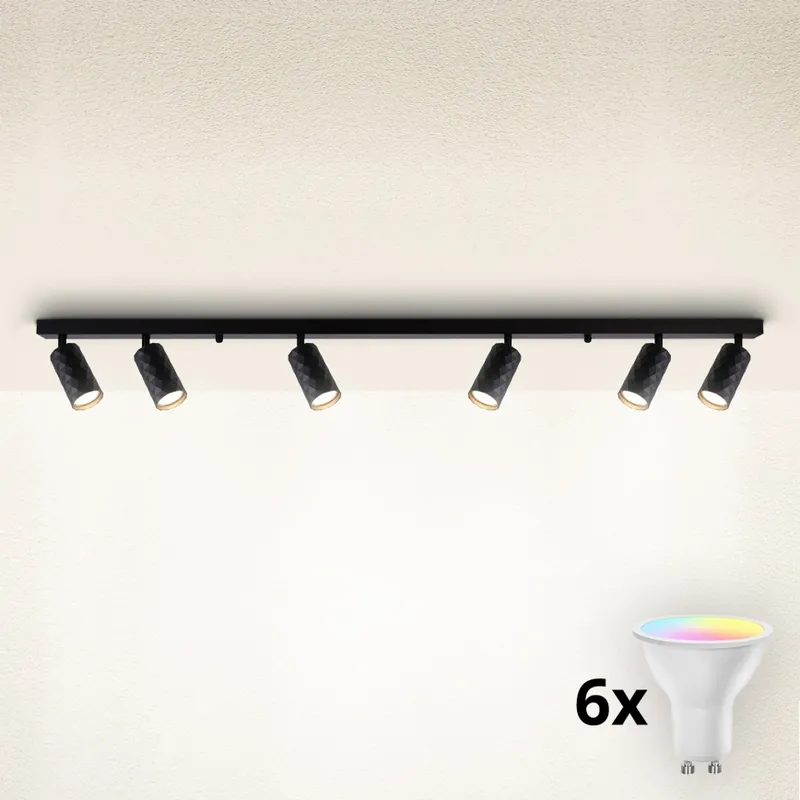 Brilagi - LED RGBW Stmívatelné bodové svítidlo SELE DIAMANT 6xGU10/6,5W/230V 2700-6500K Wi-Fi černá Originální