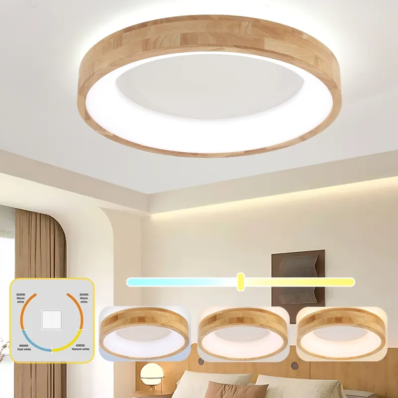 Brilagi - LED Stropní svítidlo FALCON WOOD LED/40W/230V 3000/4000/6000K pr. 60 cm dřevo Must-Have