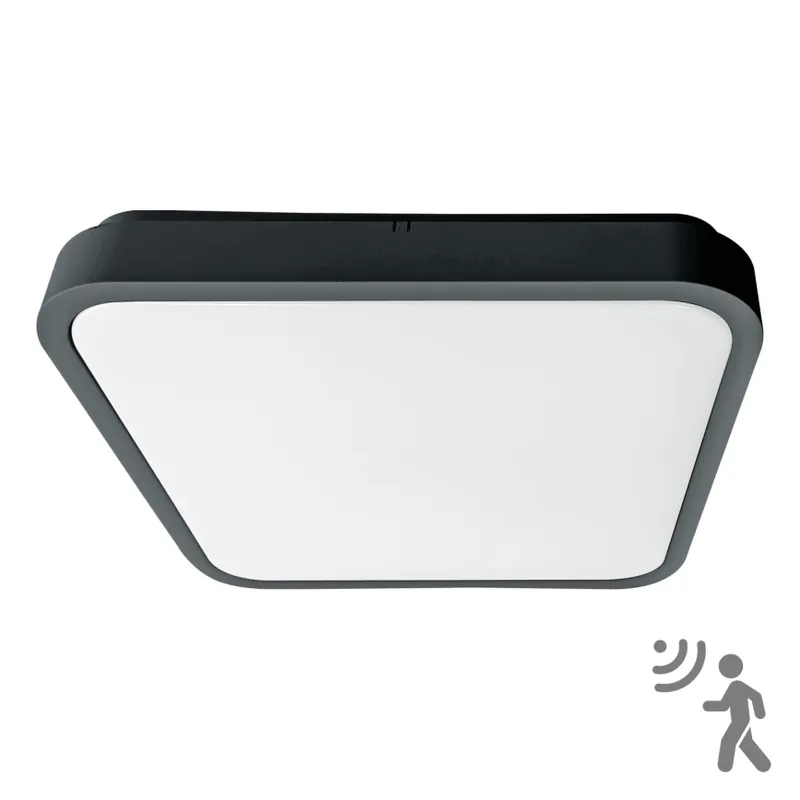 Brilagi - LED Koupelnové stropní svítidlo se senzorem ZENNA LED/24W/230V 34,5x34,5 cm IP44 antracit + dálkové ovládání Tovární Cena