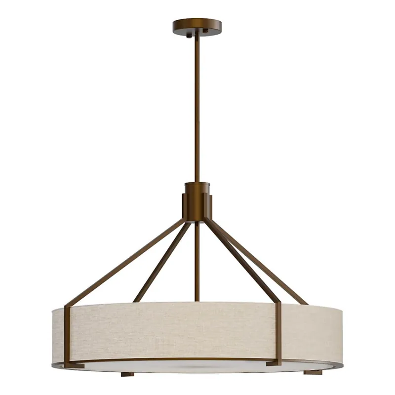 Akční Cena Open Design OR85679 - Lustr na tyči DORETTO 6xE27/15W/230V pr. 70 cm hnědá/béžová
