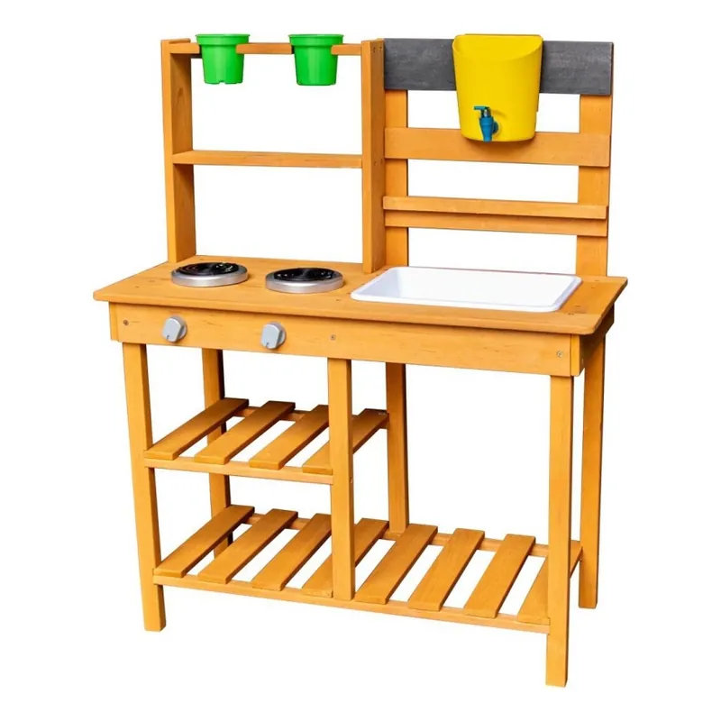 2Kids Toys - Dřevěná zahradní kuchyňka s dřezem Dokud Zásoby Vydrží