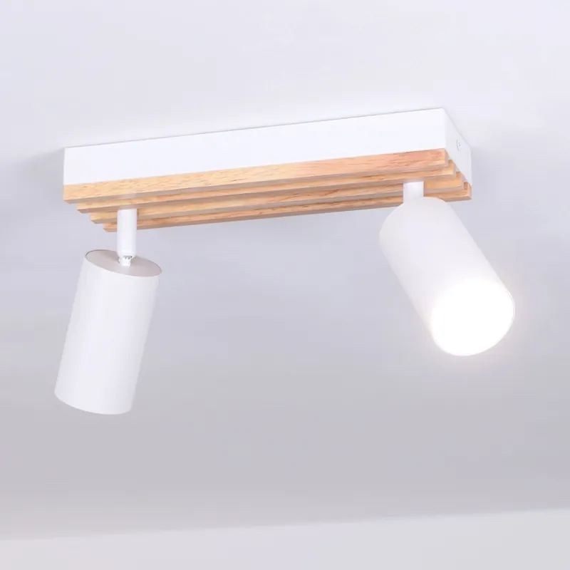 Aktuální Brilagi - Bodové svítidlo SELE WOOD ACOUSTIC 2xGU10/30W/230V bílá/dřevo
