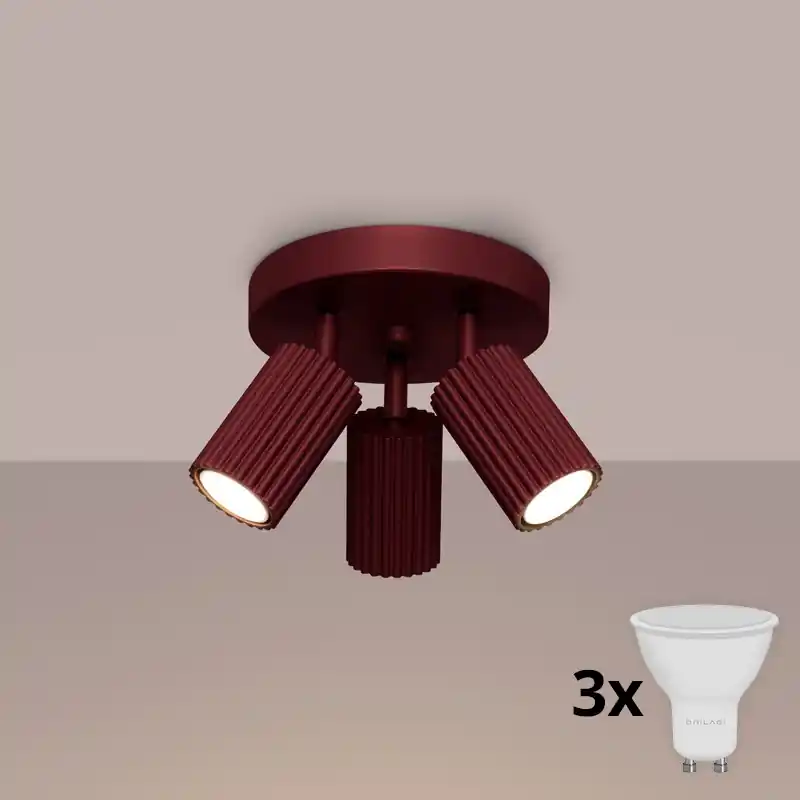Horká Nabídka Brilagi - LED Bodové svítidlo CRESTO 3xGU10/10W/230V burgundy
