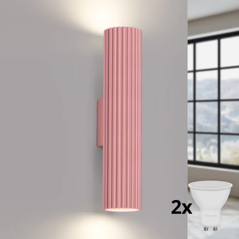 Značkový Brilagi - LED Nástěnné svítidlo CRESTO 2xGU10/10W/230V 30 cm růžová