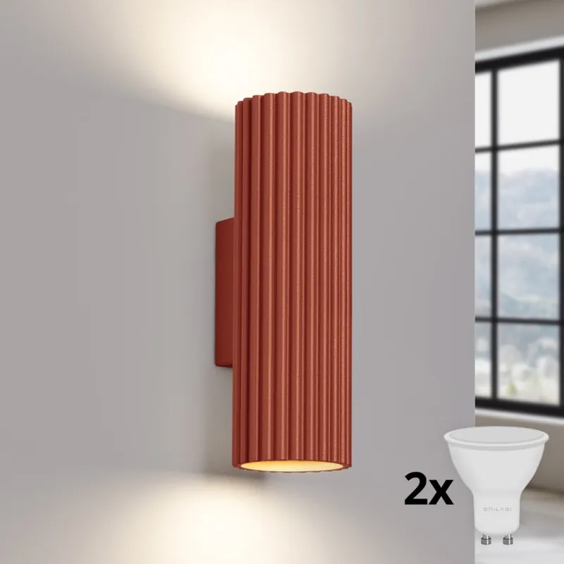 Akční Cena Brilagi - LED Nástěnné svítidlo CRESTO 2xGU10/10W/230V 20 cm červená